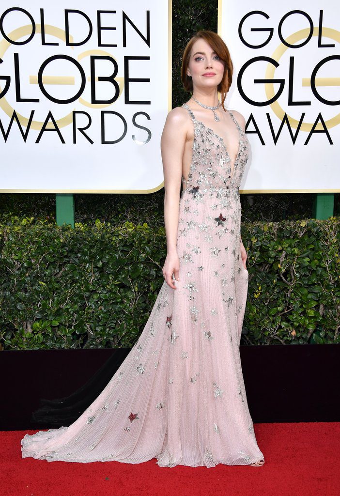 emma stone golden globe awards 2017